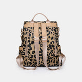 Leopard PU Leather Backpack Bag - Flyclothing LLC