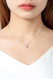 1 Carat Moissanite Heart-Shaped Pendant Necklace - Flyclothing LLC