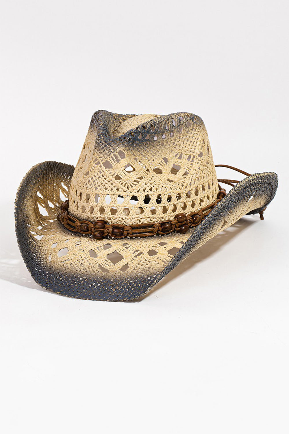 Fame Cutout Rope Strap Wide Brim Hat - Flyclothing LLC