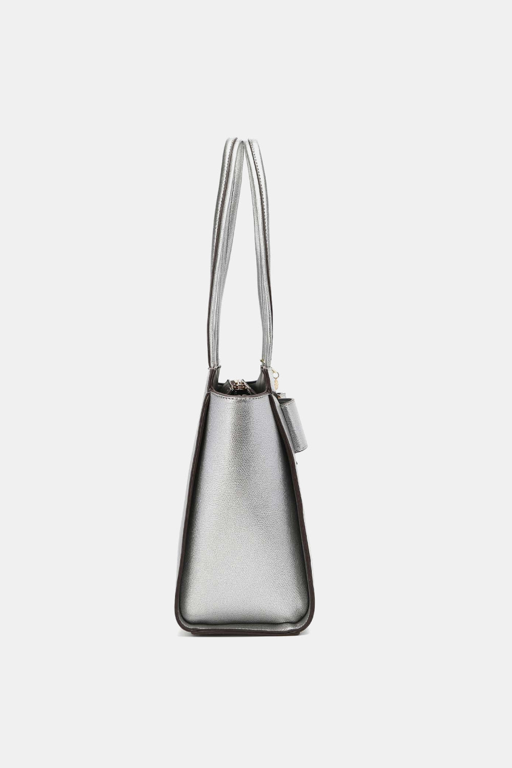 St Louis Cardinal Silver Metallic Bucket Bag 