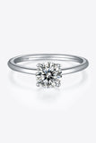 1 Carat Moissanite 925 Sterling Silver Solitaire Ring - Flyclothing LLC