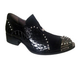 Zota Black Spike Slip-On Shoe - Flyclothing LLC