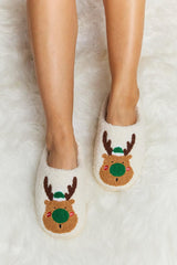 Melody Rudolph Print Plush Slide Slippers - Flyclothing LLC