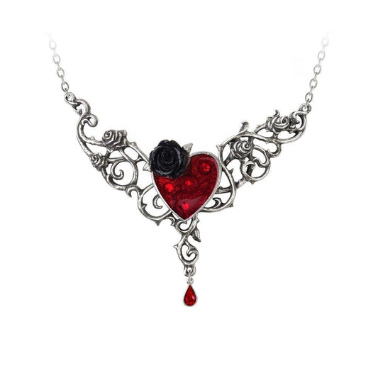 Alchemy Gothic The Blood Rose Heart Pendant - Alchemy Gothic