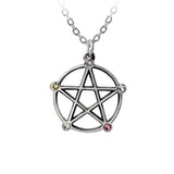 Alchemy Gothic Wiccan Elemental Pentacle Necklace - Alchemy Gothic