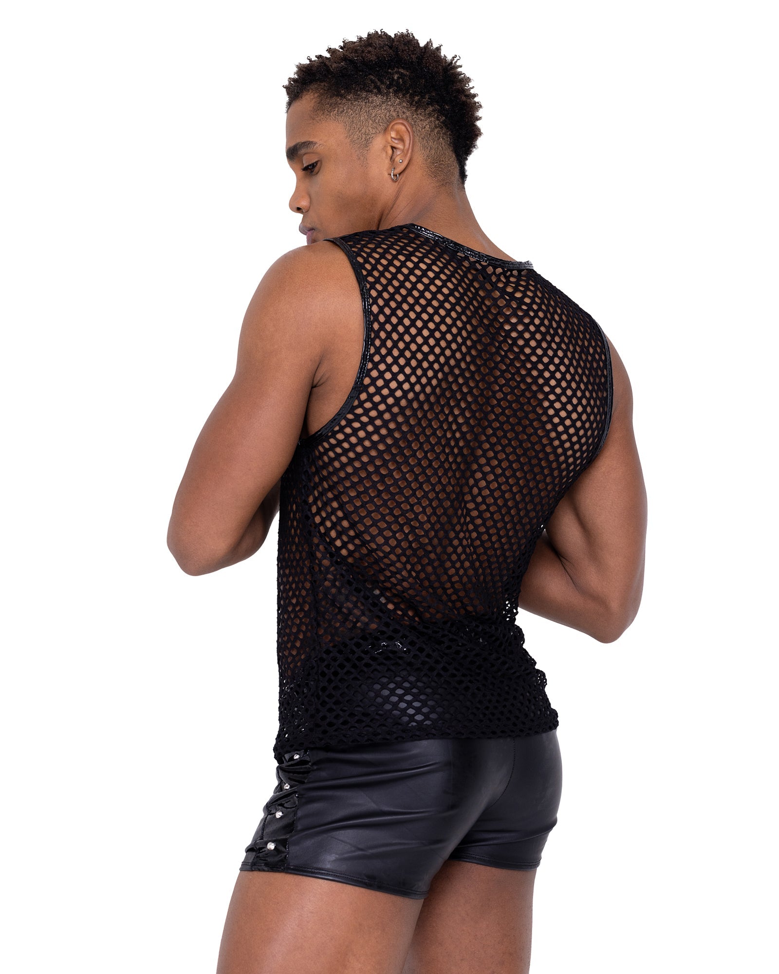 Roma Costume Mens Pleather Runner Shorts - Flyclothing LLC