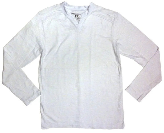 PX Clothing Long Sleeve Slub Henley Shirt - PX Clothing