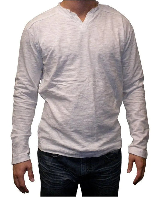 PX Clothing Long Sleeve Slub Henley Shirt - PX Clothing