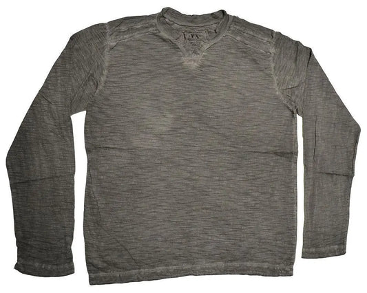 PX Clothing Long Sleeve Slub Henley Shirt - Flyclothing LLC