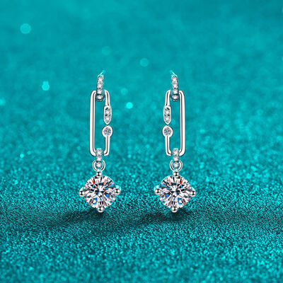 2 Carat Moissanite 925 Sterling Silver Earrings - Trendsi