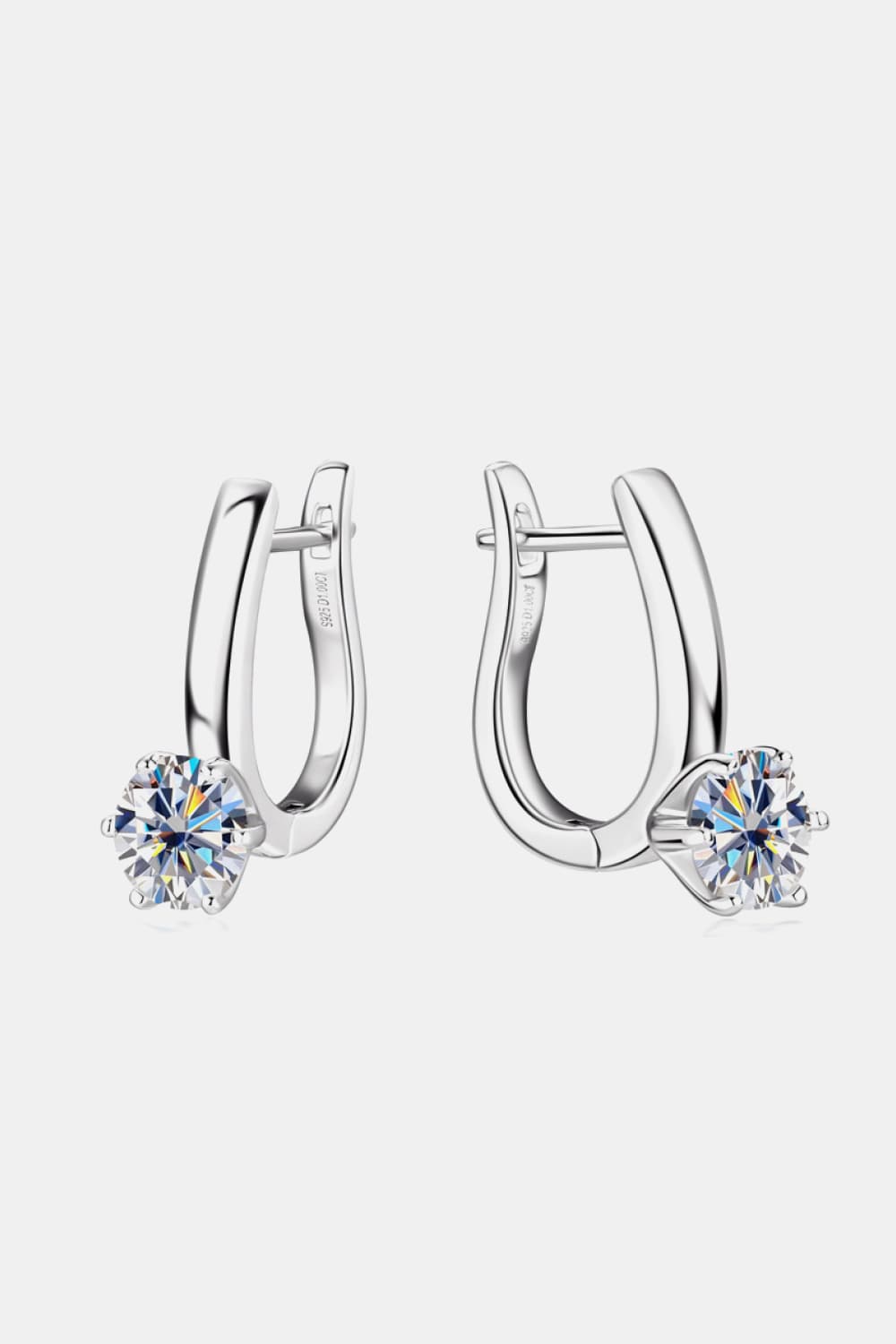 2 Carat Moissanite 925 Sterling Silver Earrings - Flyclothing LLC