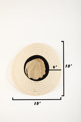 Fame Wide Brim Straw Weave Sun Hat - Flyclothing LLC