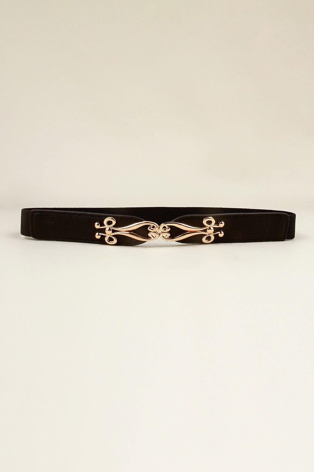 Alloy Buckle Elastic Belt - Trendsi