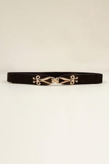 Alloy Buckle Elastic Belt - Trendsi