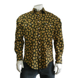 Rockmount Clothing Men's Vintage Brown Floral Print Western Shirt - Rockmount Clothing