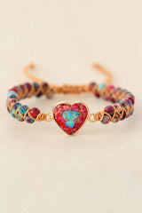 Handmade Heart Shape Natural Stone Bracelet - Flyclothing LLC