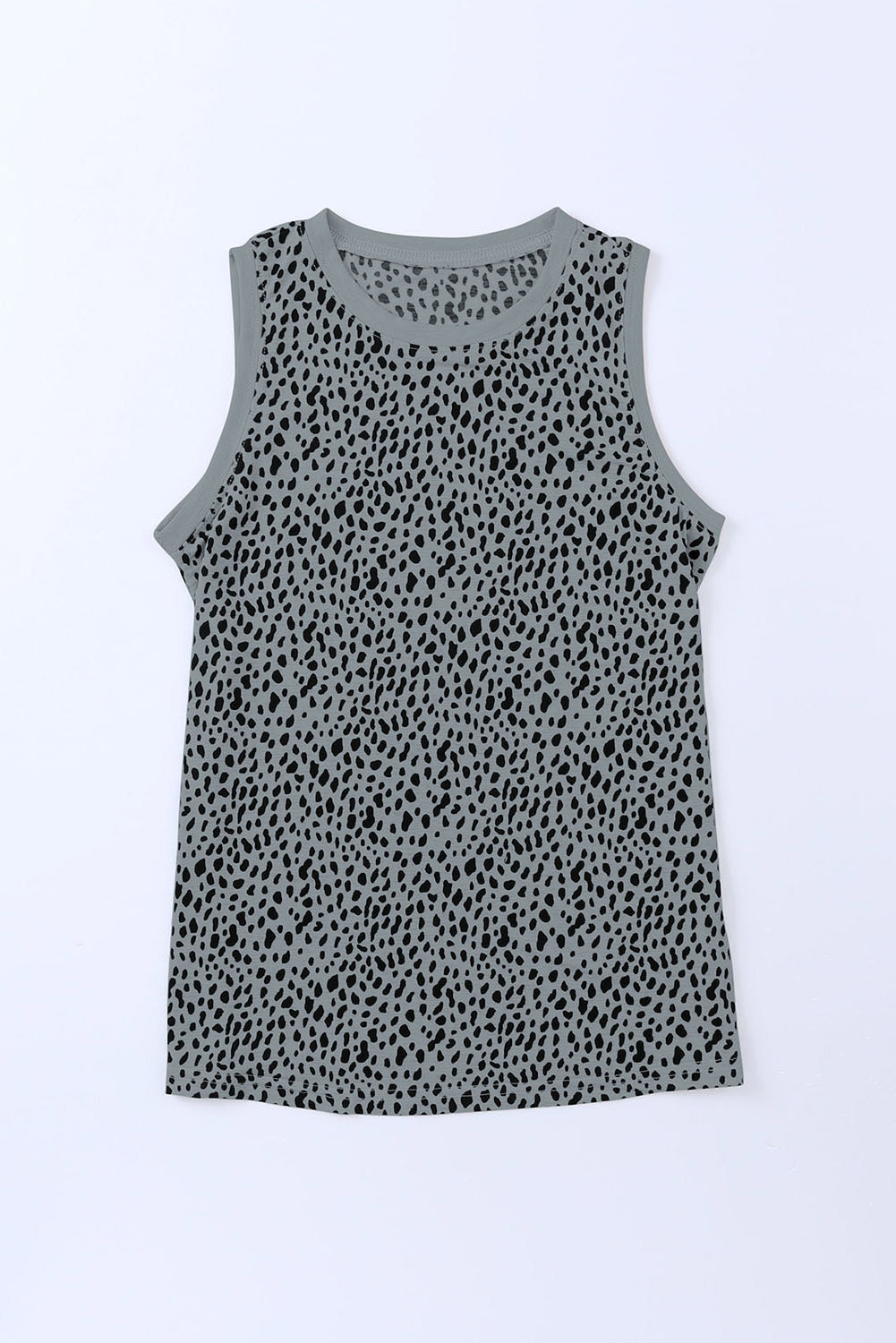 Printed Round Neck Tank - Flyclothing LLC