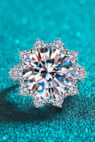 10 Carat Moissanite Flower-Shaped Ring - Flyclothing LLC