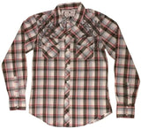 Pop Icon Embroidered Plaid Shirt - Flyclothing LLC