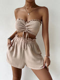 Sweetheart Neck Tube Top and Shorts Set - Flyclothing LLC