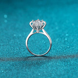 1 Carat Moissanite 925 Sterling Silver Ring - Flyclothing LLC