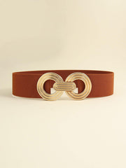 Geometric Buckle Elastic Wide Belt - Flyclothing LLC