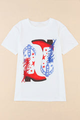 Star Cowboy Boots Graphic Tee - Flyclothing LLC