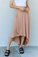 Ninexis First Choice High Waisted Flare Maxi Skirt in Camel - Flyclothing LLC