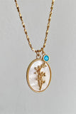 Flower Shell Pendant Copper Necklace - Flyclothing LLC