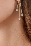 1.2 Carat Moissanite Layered Chain Earrings - Flyclothing LLC