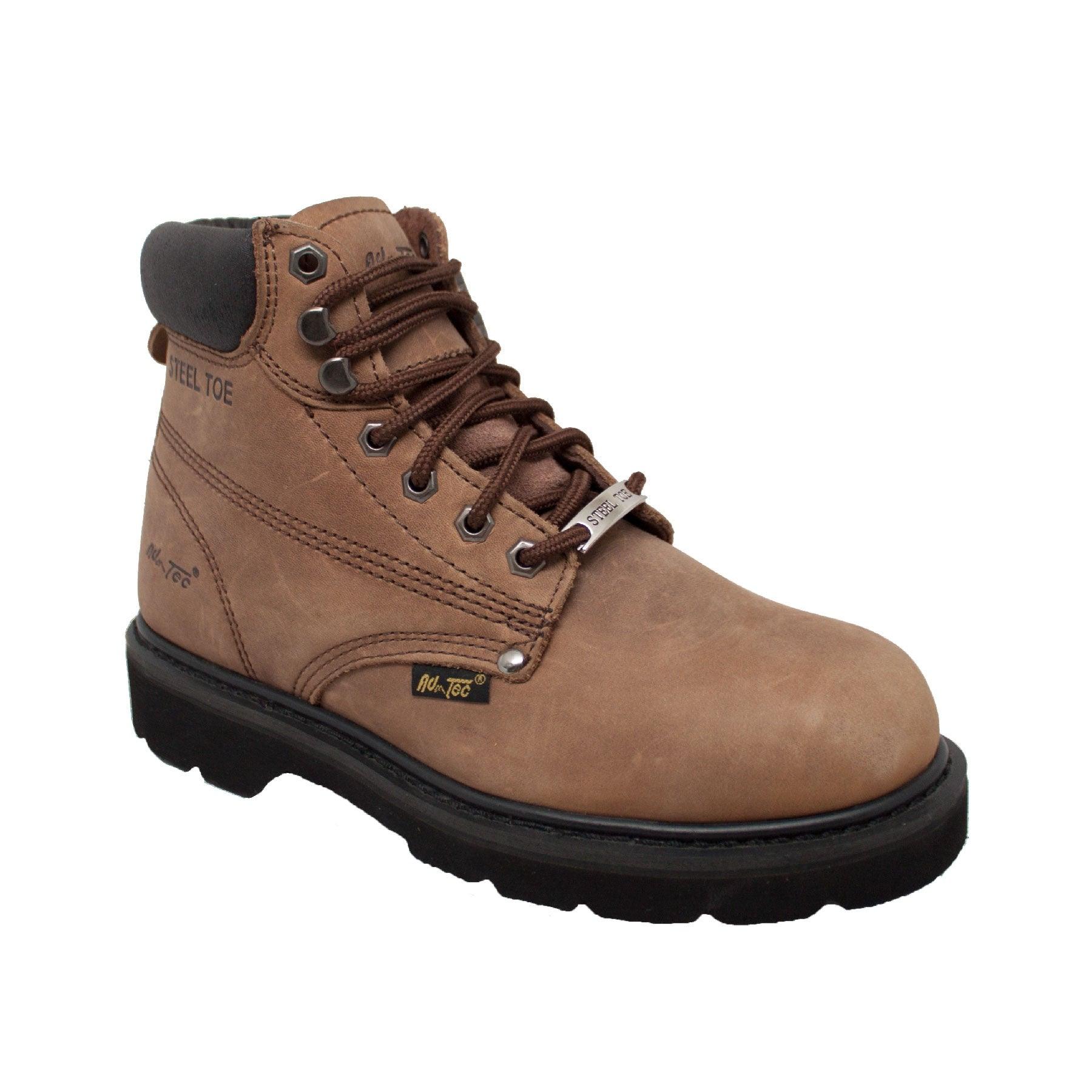 AdTec Men's 6" Steel Toe Work Boot Brown - Flyclothing LLC