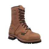 AdTec Women's 9" Steel Toe Logger Brown - Flyclothing LLC