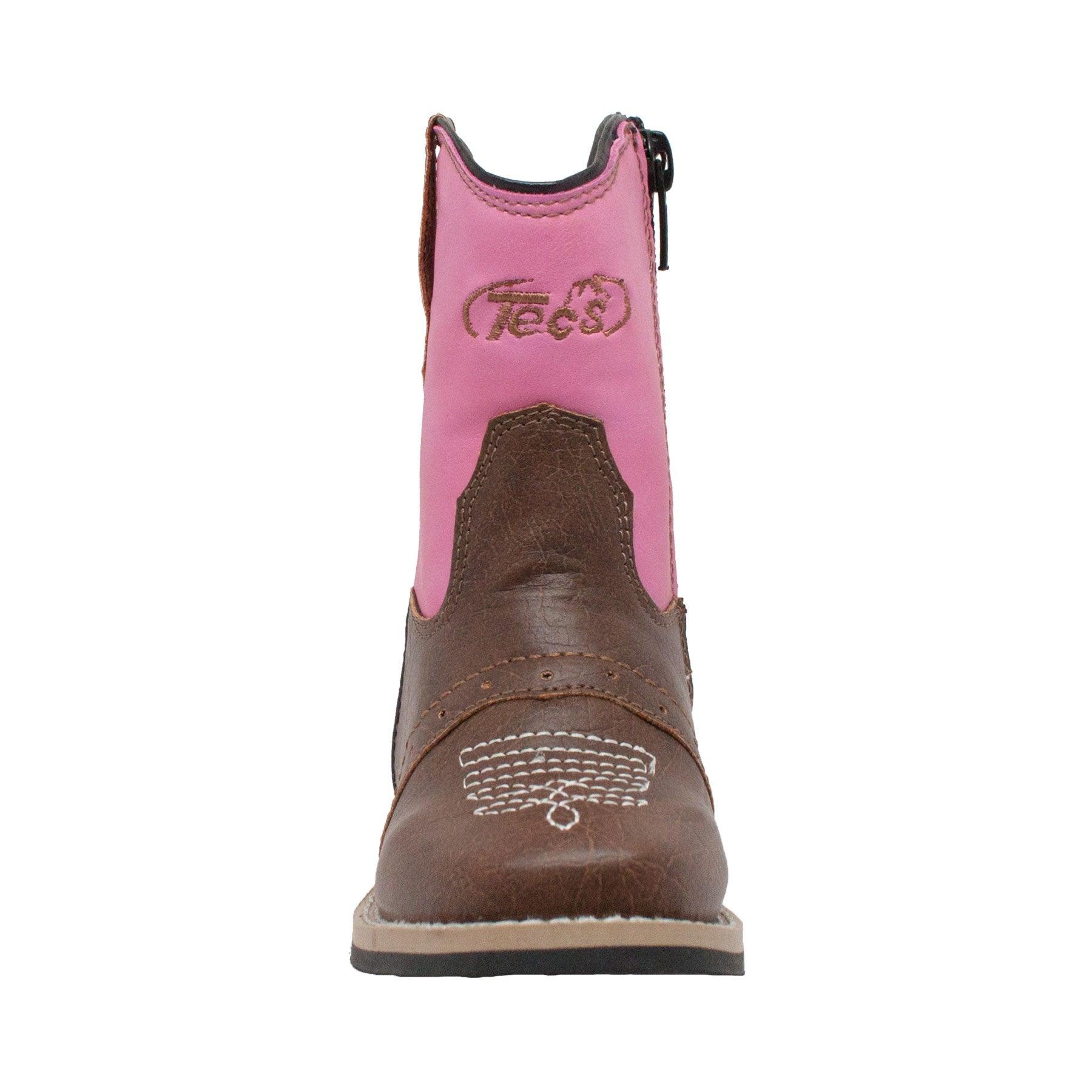 AdTec Toddler's 6" Side Zipper Western Pink - Flyclothing LLC