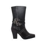 RideTecs Women's 12" Heeled Buckle Boot Black - Flyclothing LLC