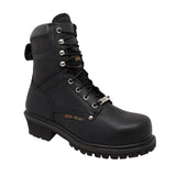 AdTec Men's 9" Steel Toe Super Logger Black - Flyclothing LLC