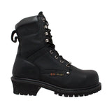 AdTec Men's 9" Steel Toe Super Logger Black - Flyclothing LLC