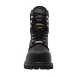 AdTec Men's 9" Steel Toe Super Logger Black - Flyclothing LLC