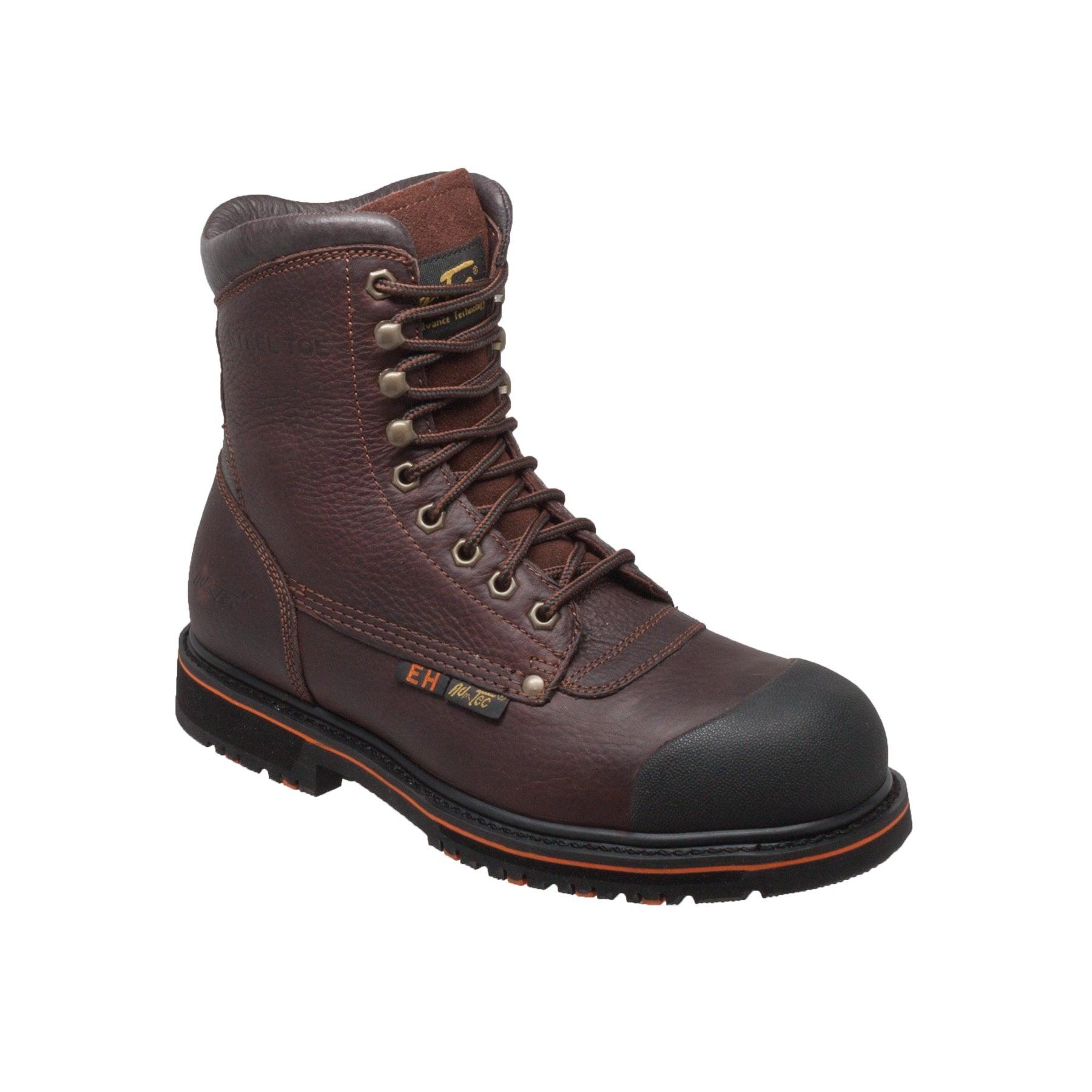 AdTec Men's 8" Steel Toe Work Boot Dark Brown - Flyclothing LLC