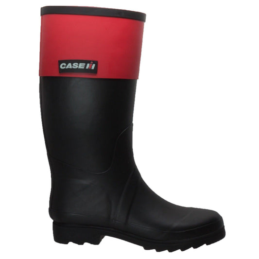 Case IH Women's Rubber Rider Boot with Red Cuff Black - Flyclothing LLC