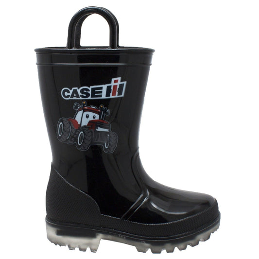 Case IH Children's PVC Boot with Light-Up Outsole Black - Flyclothing LLC