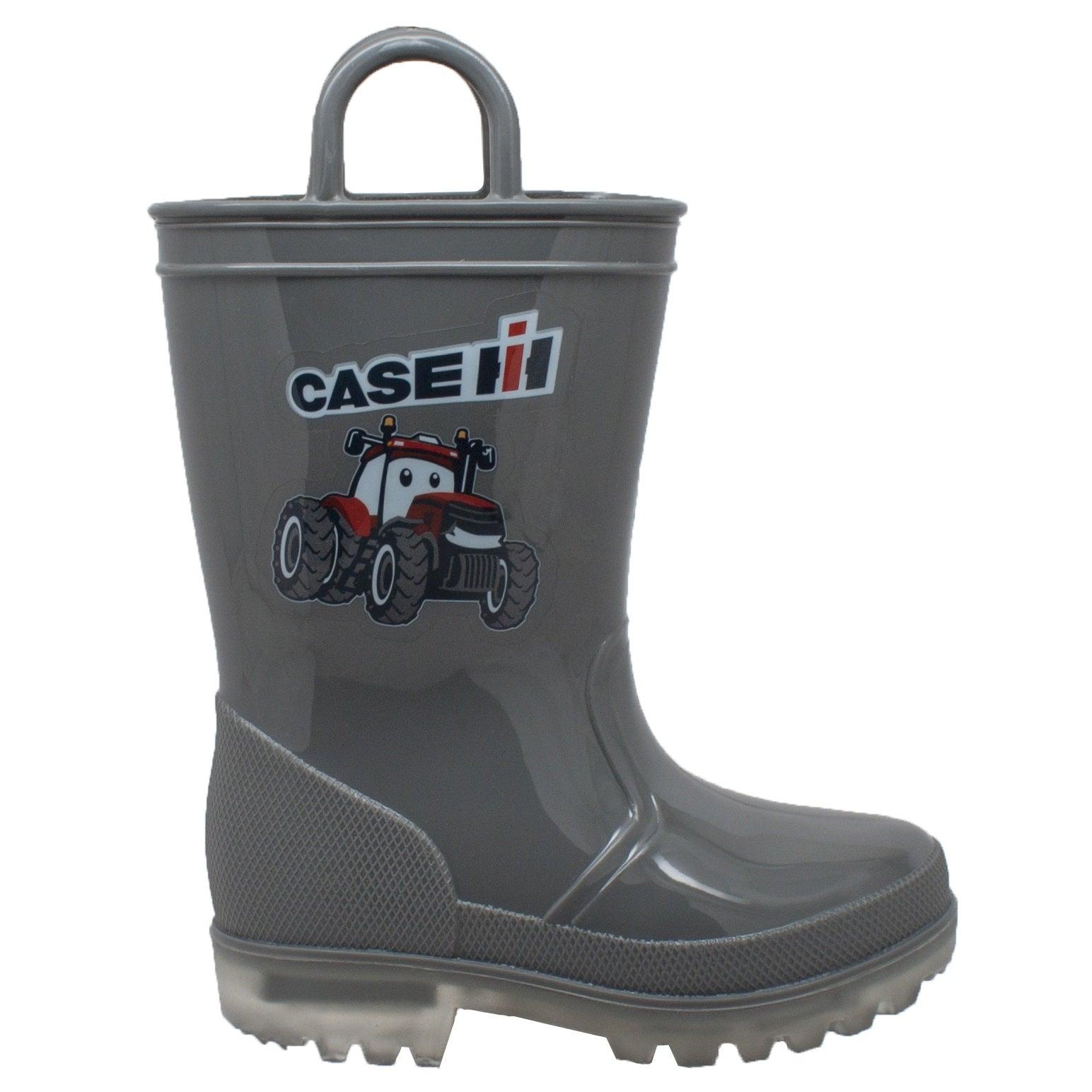 Case IH Children's PVC Boot with Light-Up Outsole Grey - Flyclothing LLC