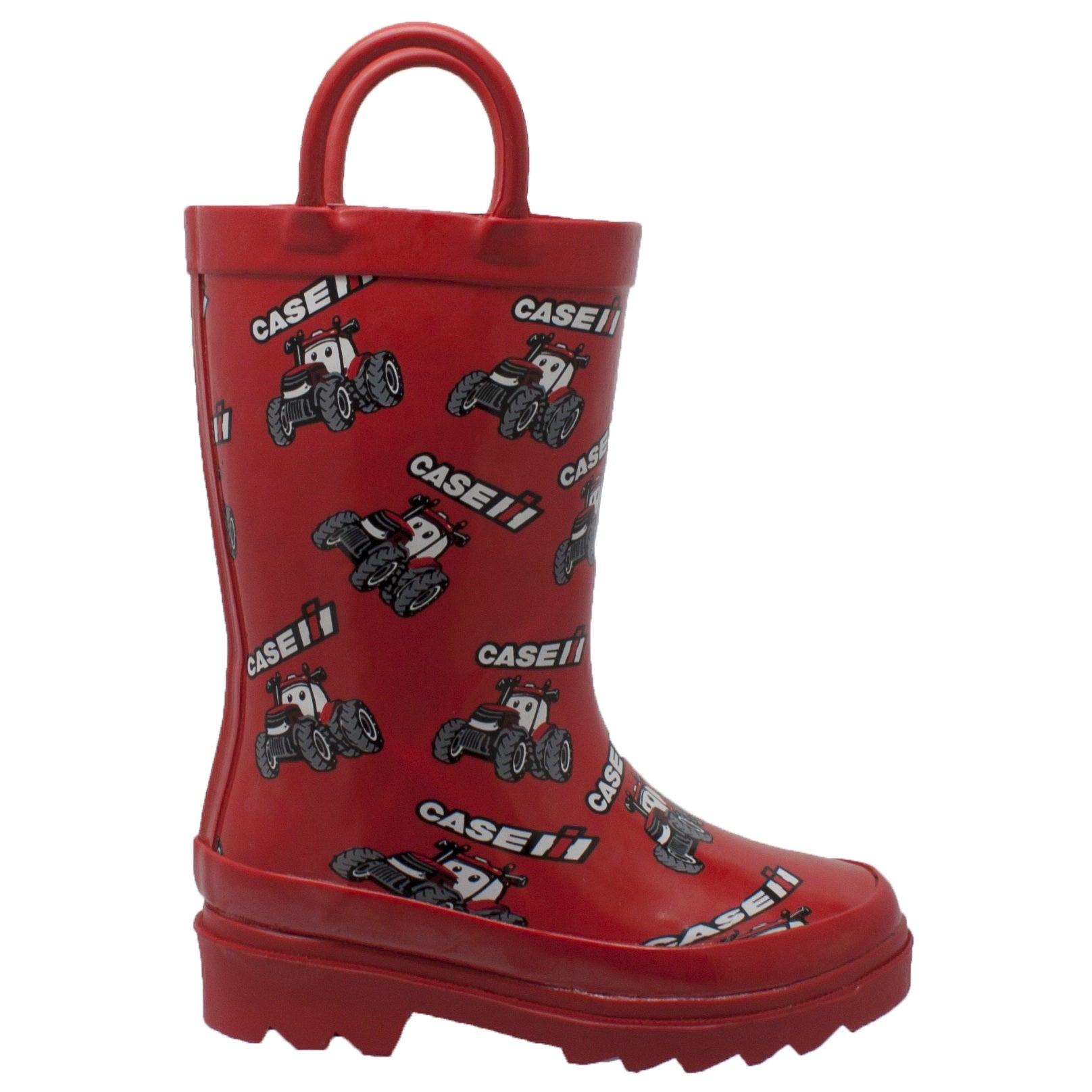 Case IH Toddler's Big Red Rubber Boots Red - Flyclothing LLC