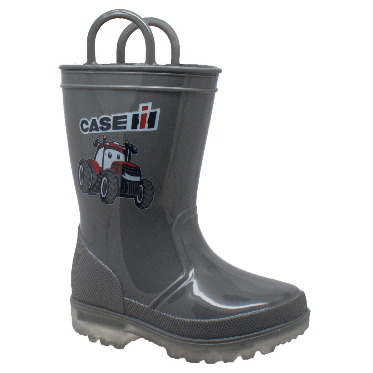 Case IH Toddler's PVC Boot with Light-Up Outsole Grey - Flyclothing LLC