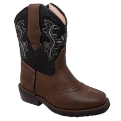 Case IH Toddler's Western Light Up Boot Brown/Black - Flyclothing LLC