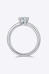 1 Carat Moissanite 925 Sterling Silver Solitaire Ring - Flyclothing LLC