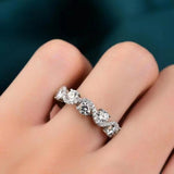 Moissanite 925 Sterling Silver Ring - Flyclothing LLC