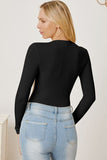 Zip Up Long Sleeve Bodysuit - Flyclothing LLC