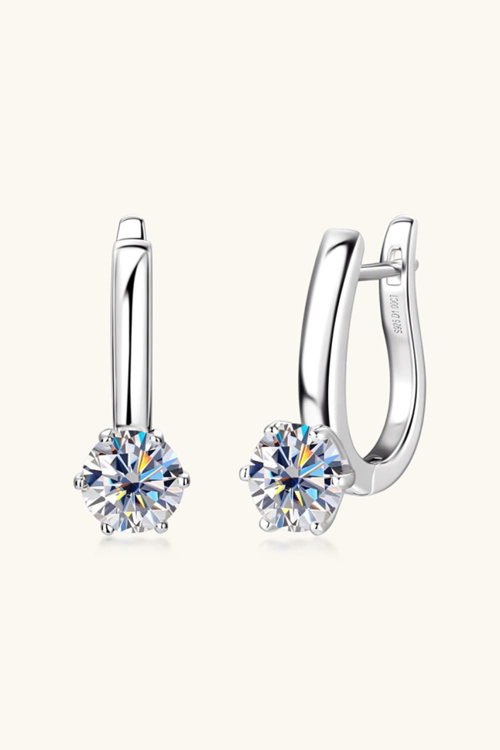 2 Carat Moissanite 925 Sterling Silver Earrings - Flyclothing LLC