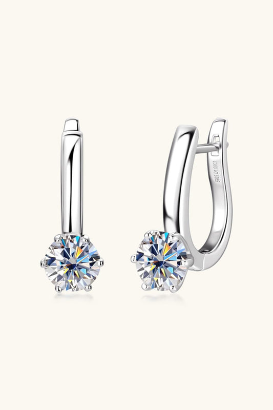 2 Carat Moissanite 925 Sterling Silver Earrings - Flyclothing LLC