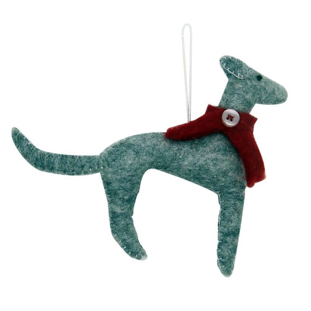 Greyhound Felt Ornament - Global Groove (H) - Global Groove (H)